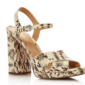 Michael Michael Kors Alexia Platform Sandals, 8.5 Snakeskin GLAM